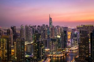 A scenic view of the JLT neighborhood