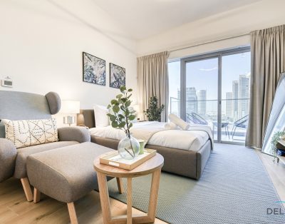 Студия Calm в Azizi Aura Residences