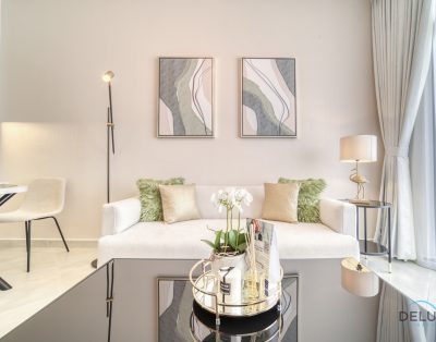 Душевные односпальные апартаменты в Binghatti Avenue Al Jaddaf