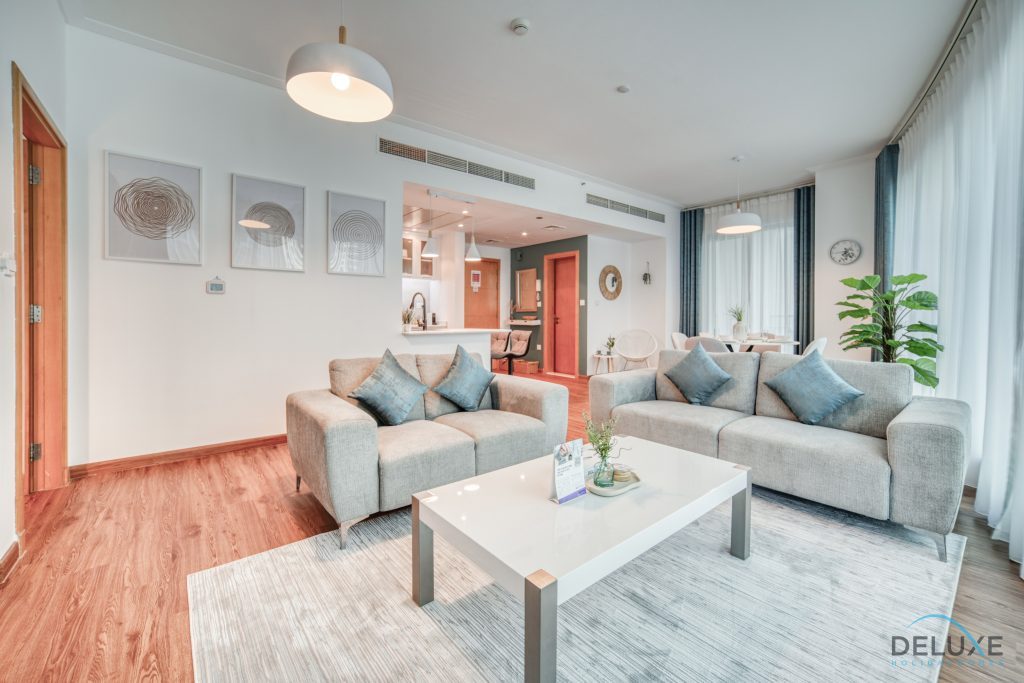 Спокойный 1BR в Marina Promenade Aurora