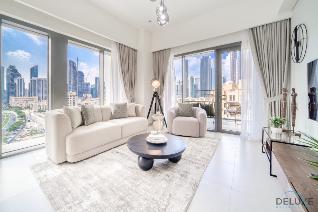 Стильный 2BR с видом на Бурдж-Халифу в Burj Royale