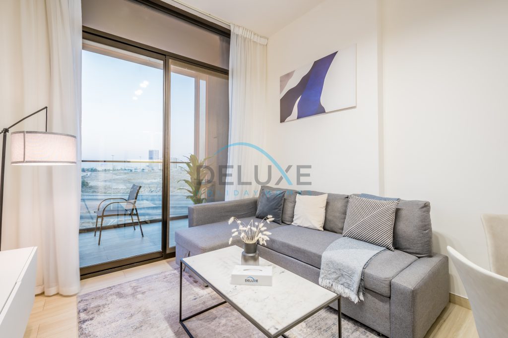 Минималистский 1BR в Binghatti Luna