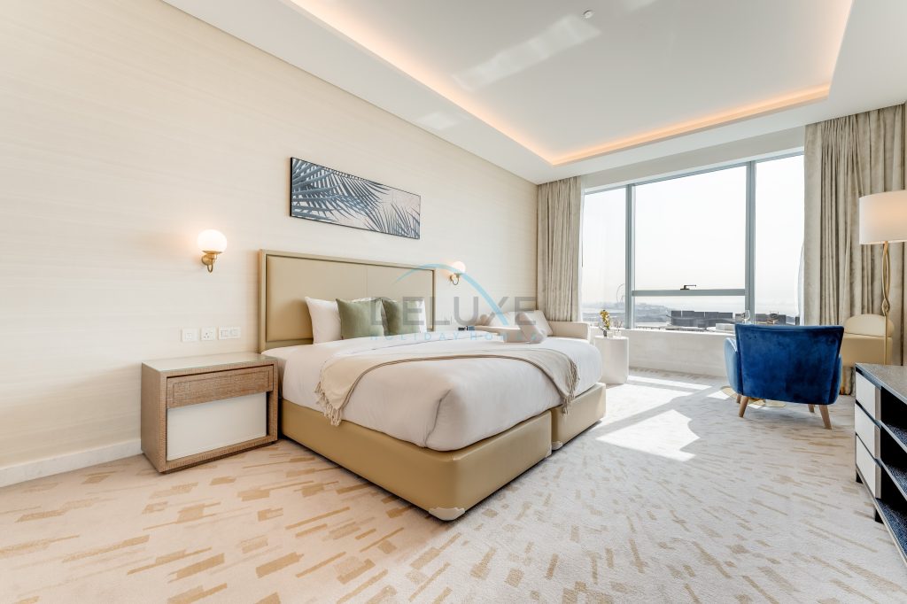 Высотная студия с видом на море и видом на Ain Dubai, The Palm Tower