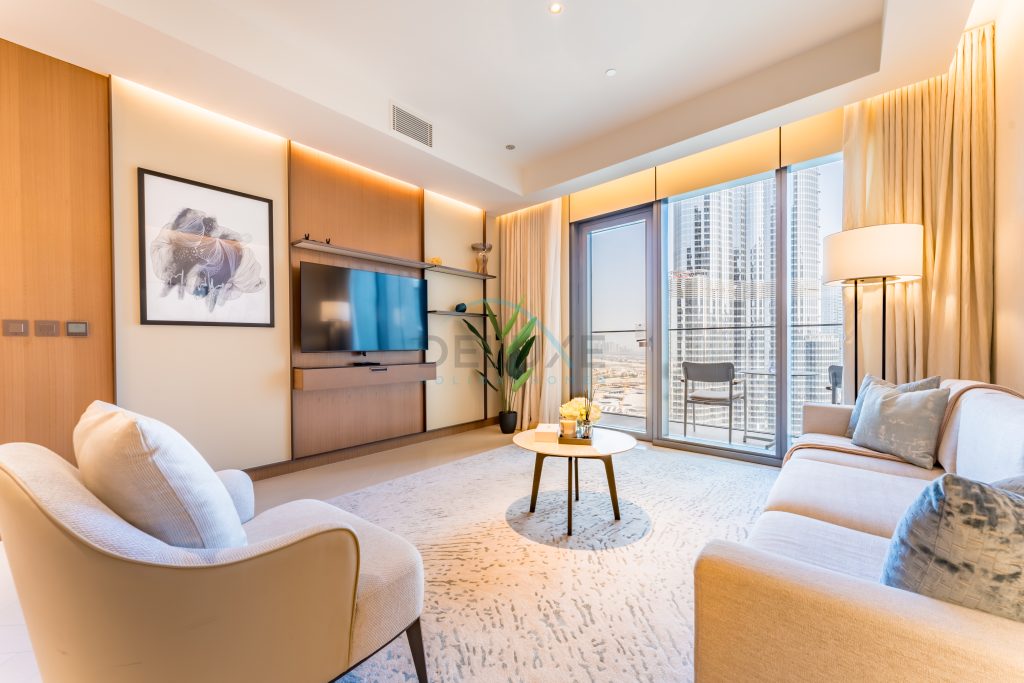 Overlooking Burj Khalifa and Fountain Views from Living to Bedrooms, The Address Residences Dubai Opera Tower 2