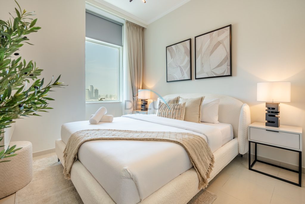 إطلالة على البحر والمدينة، غرفة نوم واحدة، قريب من شاطئ مارينا، برج بوتانيكا