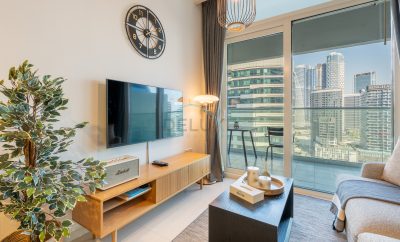 Dubai Canal and City Views 1BR with Balcony Near Park, Reva Residences