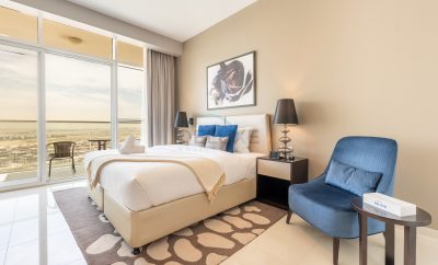 High-Rise Studio Near the Golf Club and Mall with a Community View,Damac Hills Artesia Tower D