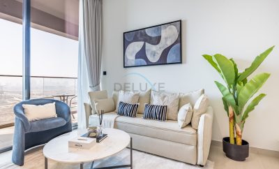 Skyline-View 1BR with Balcony, Minutes to Downtown and Marina, Binghatti Onyx