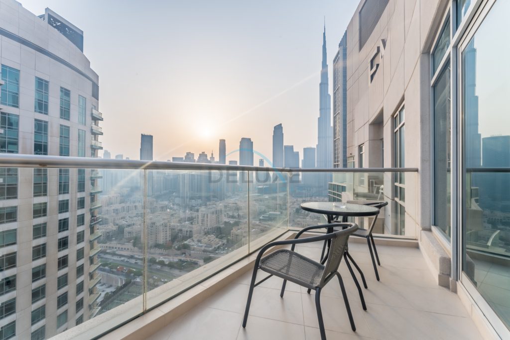 1 BR в шаговой доступности от Dubai Mall, Burj Khalifa & Dubai Opera – вид на Бурдж из башни B