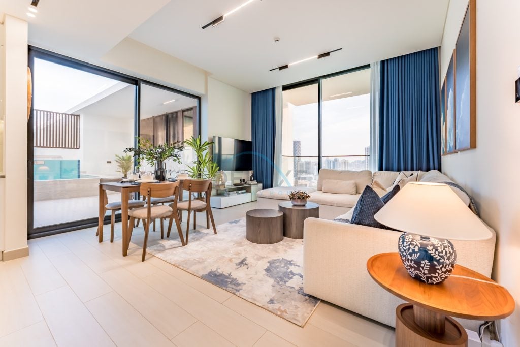 High-Floor 2BR with Private Pool Overlooking the Community, Steps from Park and Circle Mall, Binghatti Azure