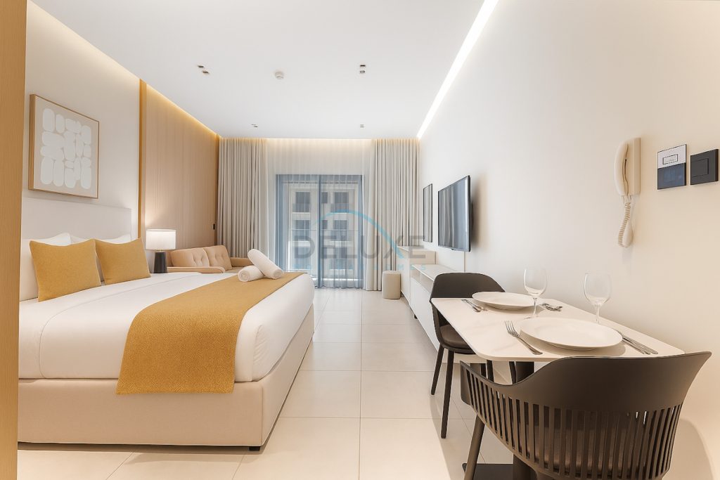 Studio with Seamless Mall Access, Steps from the Bus Stop, Binghatti Stars