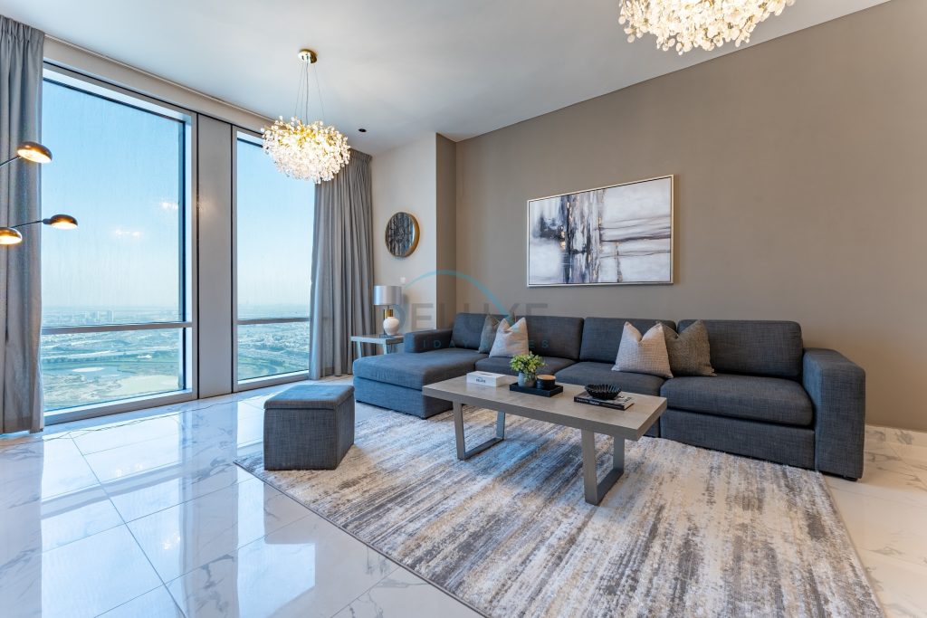 High-Floor 2BR, Close to Marine Transport Station, Overlooking Godolphin Stables and Al Khail Racecourse, Amna Tower