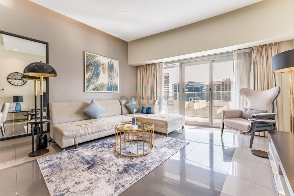Serene Canal Views from a Spacious Balcony, Just Steps from the Bus Stop, Damac Majestine