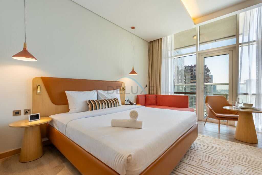 Charming Studio with a Skyline View Balcony, Easy Access to Main Roads, and Walking Distance to the Park, Terhab Hotel & Towers Tower 1