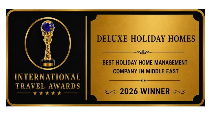 International Travel Awards 2026 Winner - Best Holiday Home Management Company in Middle East - Deluxe Holiday Homes