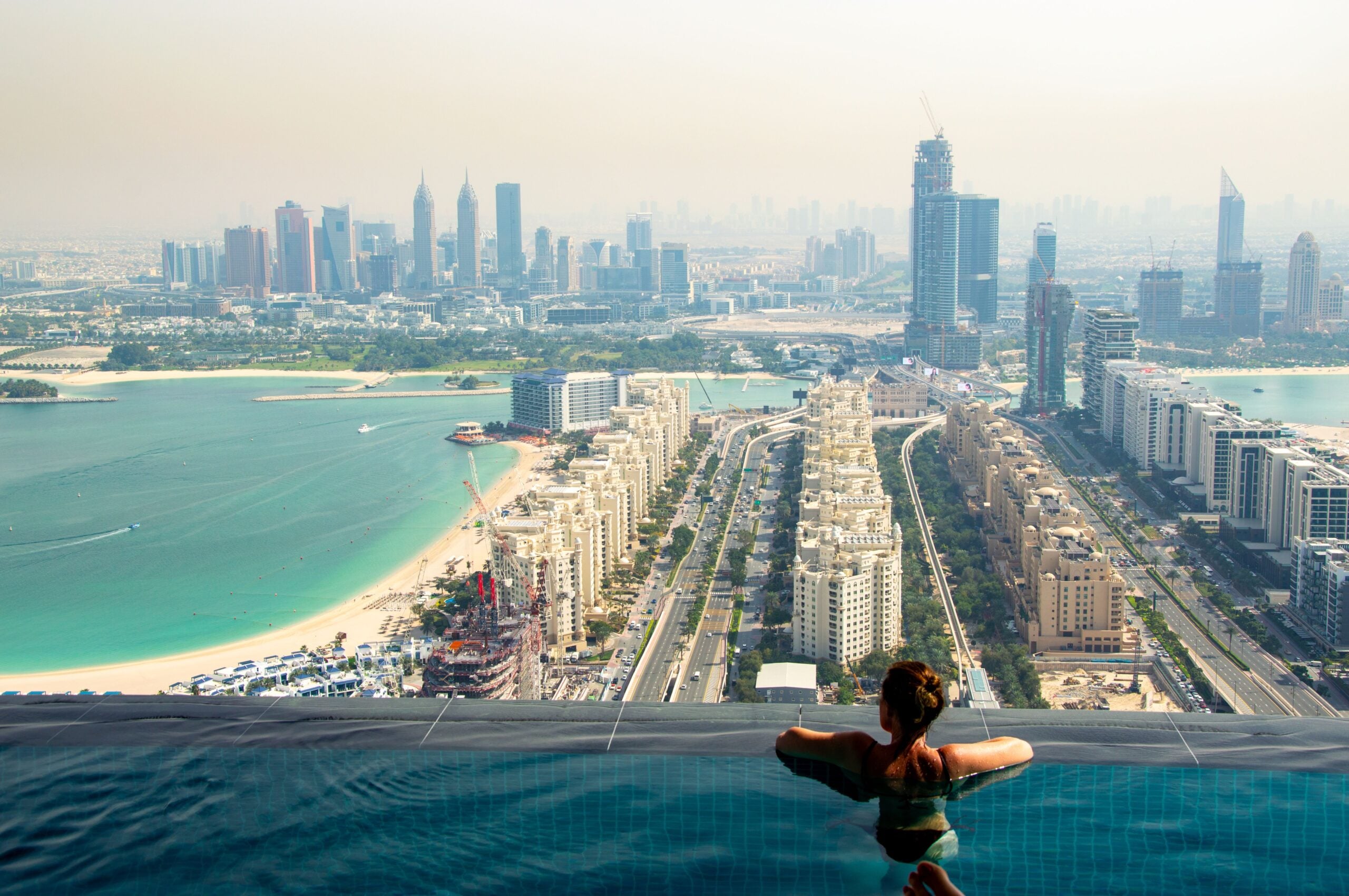 Dubai skyline at sunset marking the start of high season for holiday home travelers